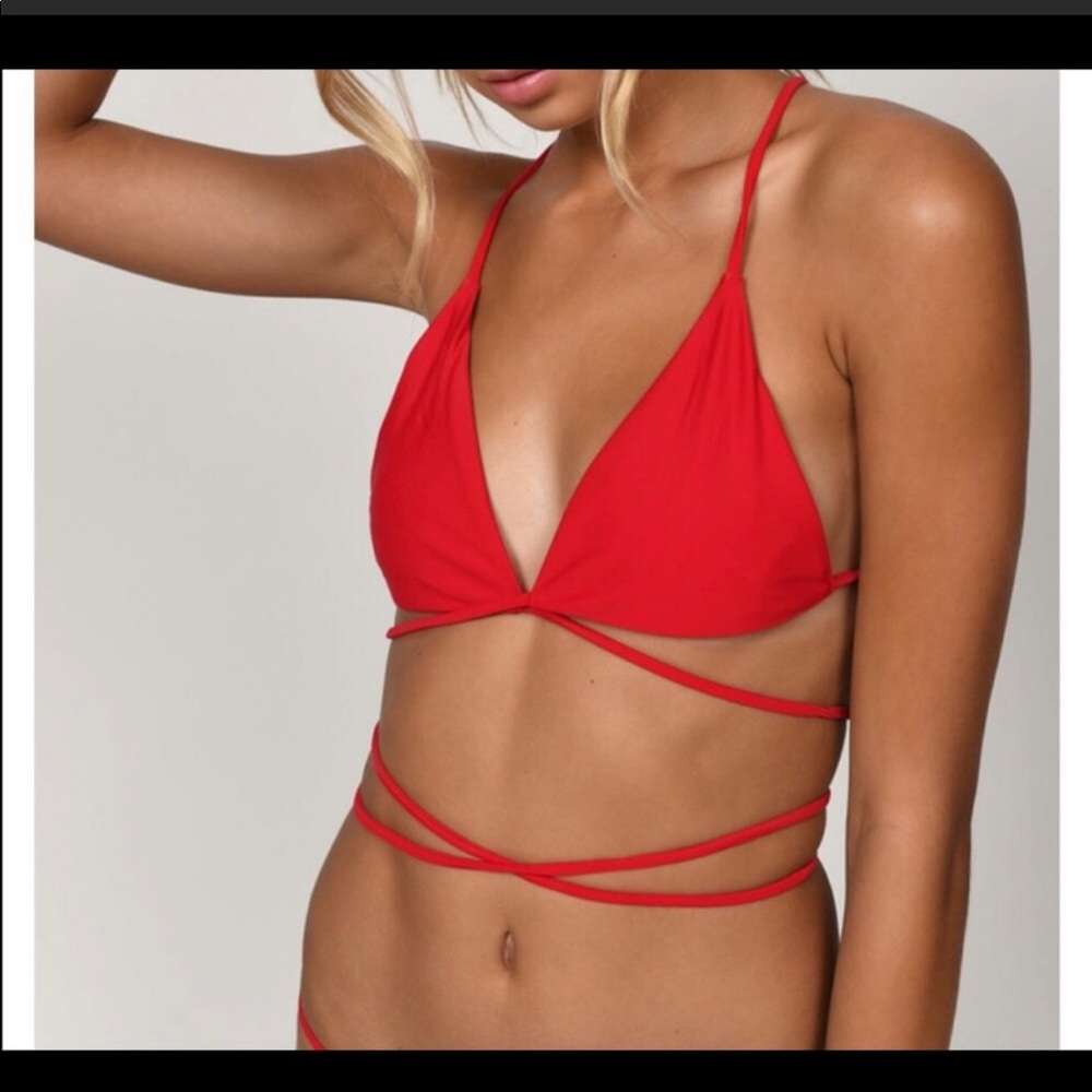 Stappy Red Bikini Top